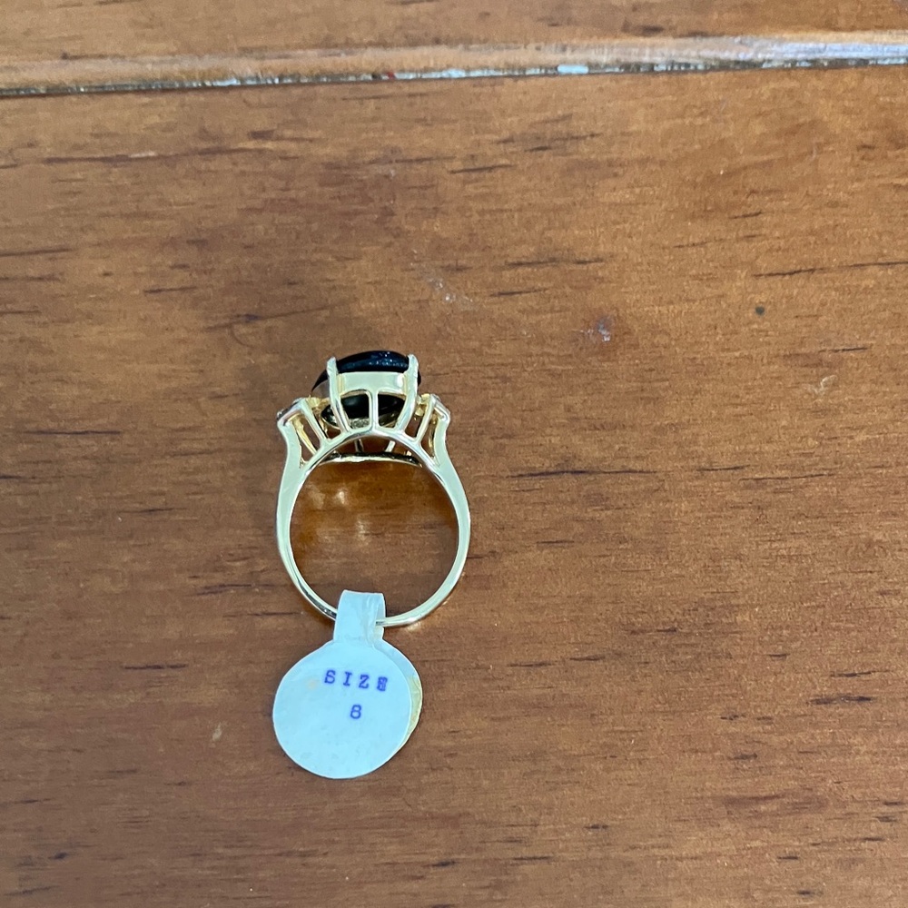 Black and Gold Colored Costume Jewelry Ring